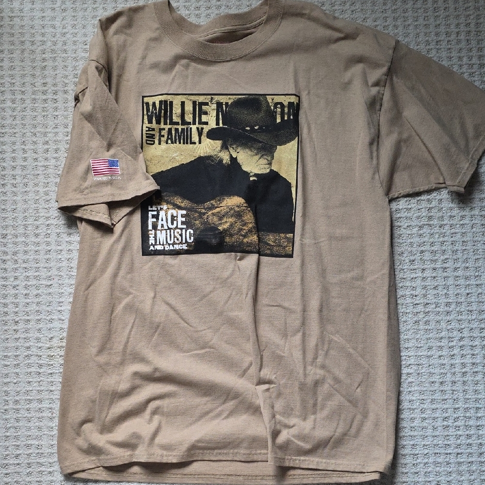Hanes Tan Graphic Tee with Music Design